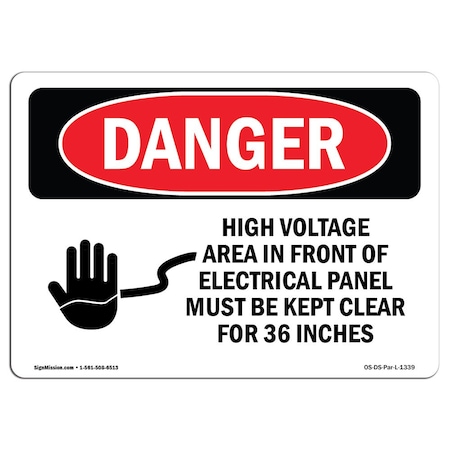 OSHA Danger, 7 Height, 10 Width, Aluminum